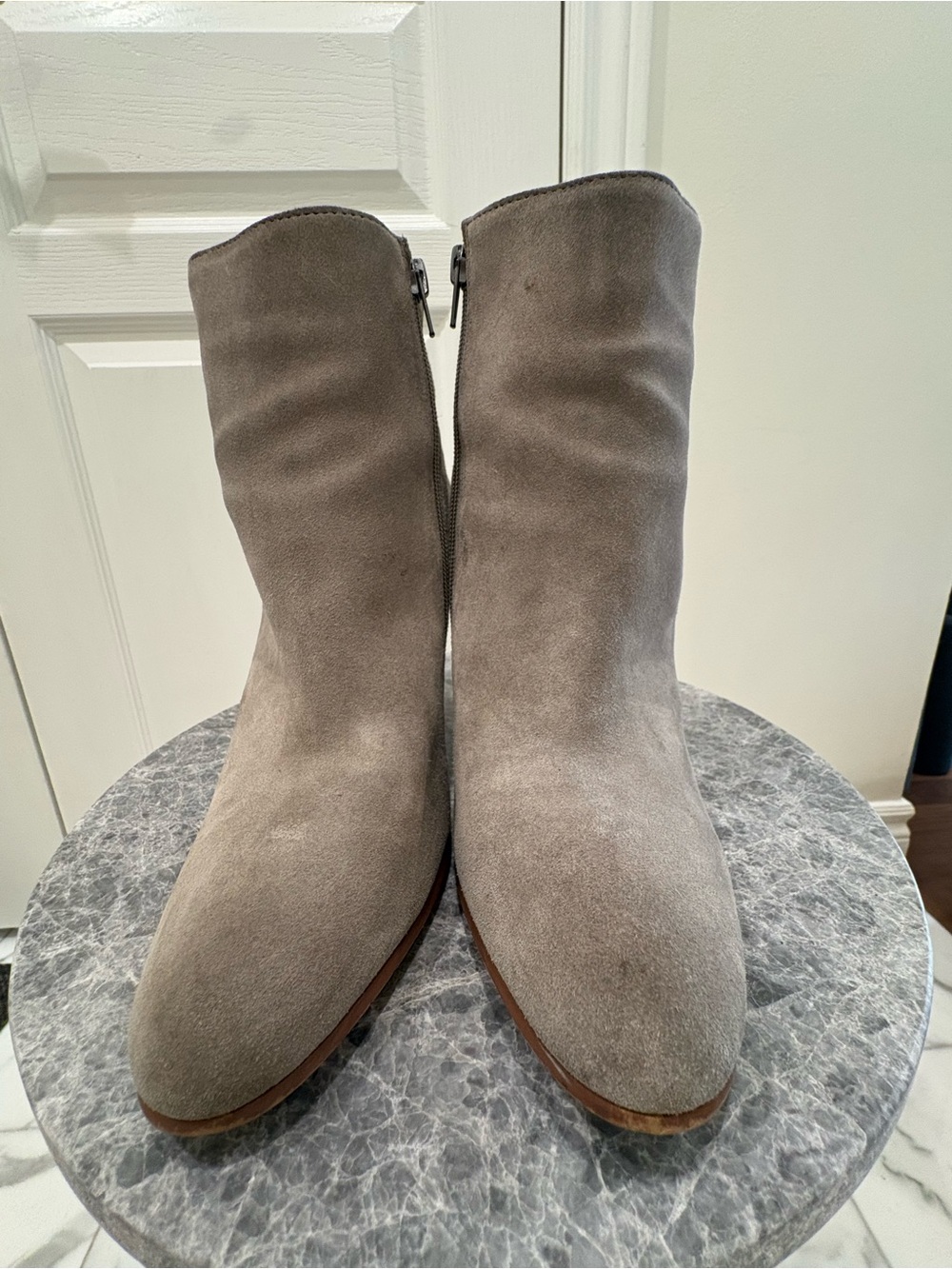 Steve Madden Taupe Suede Ankle Boots